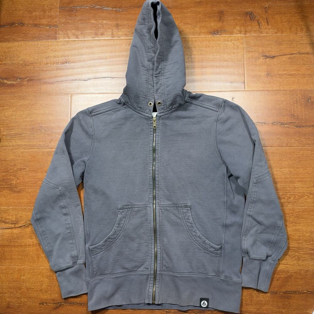 American Giant Hoodie Sweater Mens L Gray Heavyweight Full Zip Sweatshirt USA